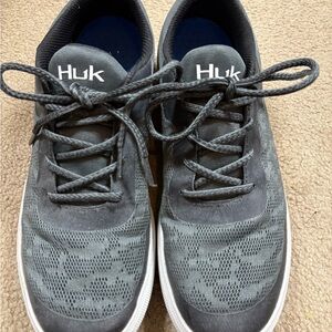 Huk Men's Charcoal Lace-Up Sneakers